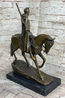 Signed Bonheur Arab Man on Horse Bronze Sculpture