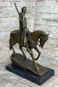 Signed Bonheur Arab Man on Horse Bronze Sculpture