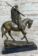 Signed Bonheur Arab Man on Horse Bronze Sculpture