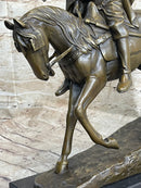 Signed Bonheur Arab Man on Horse Bronze Sculpture