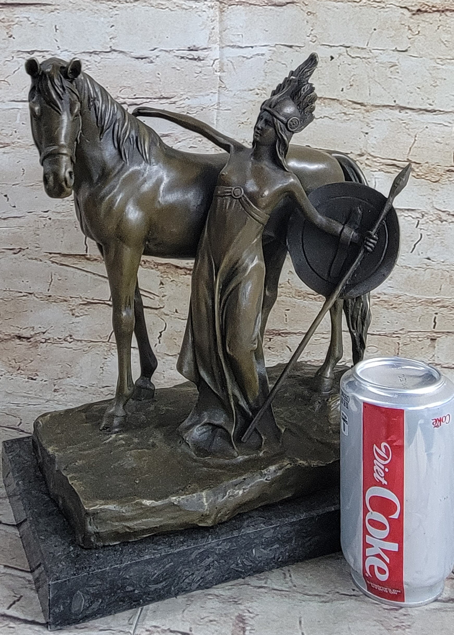 Hippolyta Queen of the Amazons Bronze Sculpture 12" x 12"