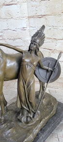 Hippolyta Queen of the Amazons Bronze Sculpture 12" x 12"