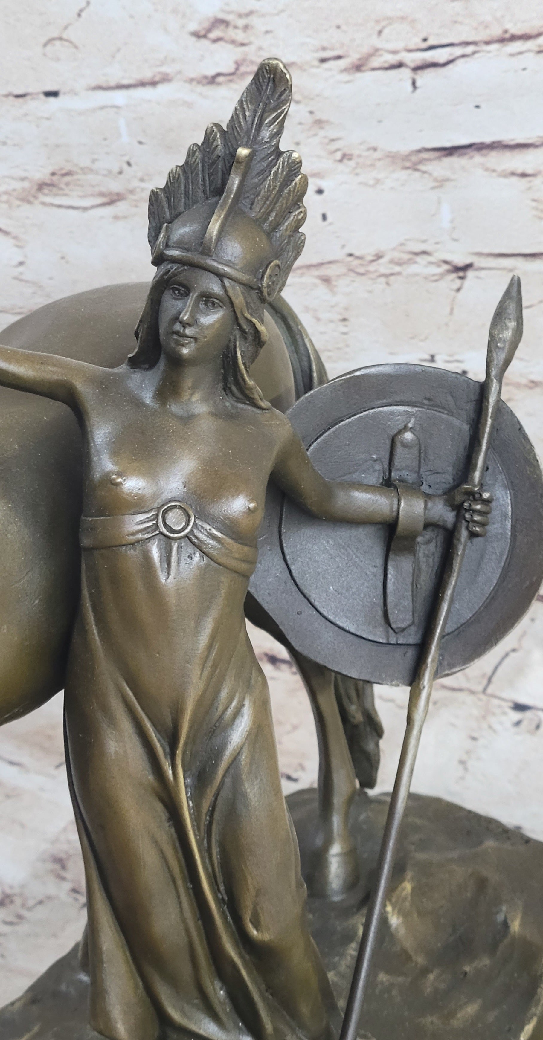 Hippolyta Queen of the Amazons Bronze Sculpture 12" x 12"