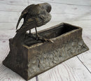 Bronze Bird Planter Window Box Metal Sculpture 7" x 10"