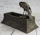 Bronze Bird Planter Window Box Metal Sculpture 7" x 10"