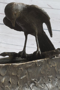 Bronze Bird Planter Window Box Metal Sculpture 7" x 10"