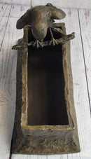Bronze Bird Planter Window Box Metal Sculpture 7" x 10"
