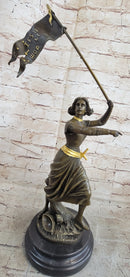 Art Deco by Gaudez Joan of Arc Hot Cast Bronze Sculpture