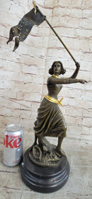 Art Deco by Gaudez Joan of Arc Hot Cast Bronze Sculpture