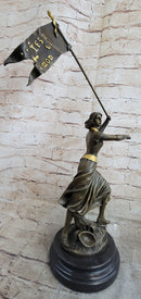 Art Deco by Gaudez Joan of Arc Hot Cast Bronze Sculpture