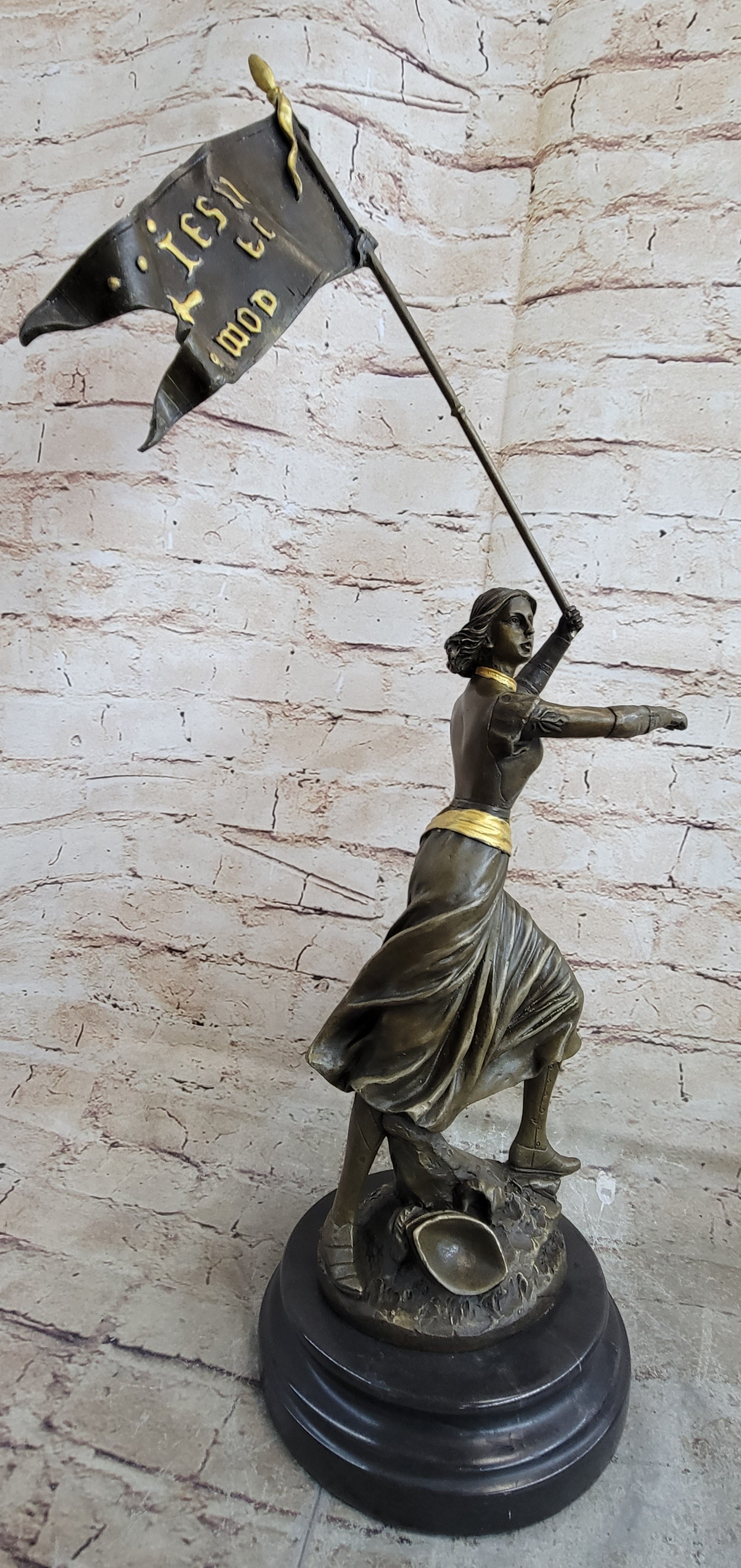 Art Deco by Gaudez Joan of Arc Hot Cast Bronze Sculpture