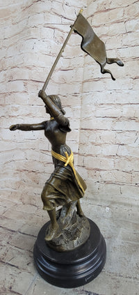 Art Deco by Gaudez Joan of Arc Hot Cast Bronze Sculpture