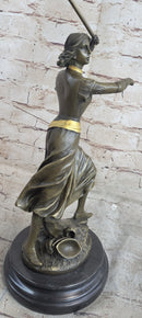 Art Deco by Gaudez Joan of Arc Hot Cast Bronze Sculpture