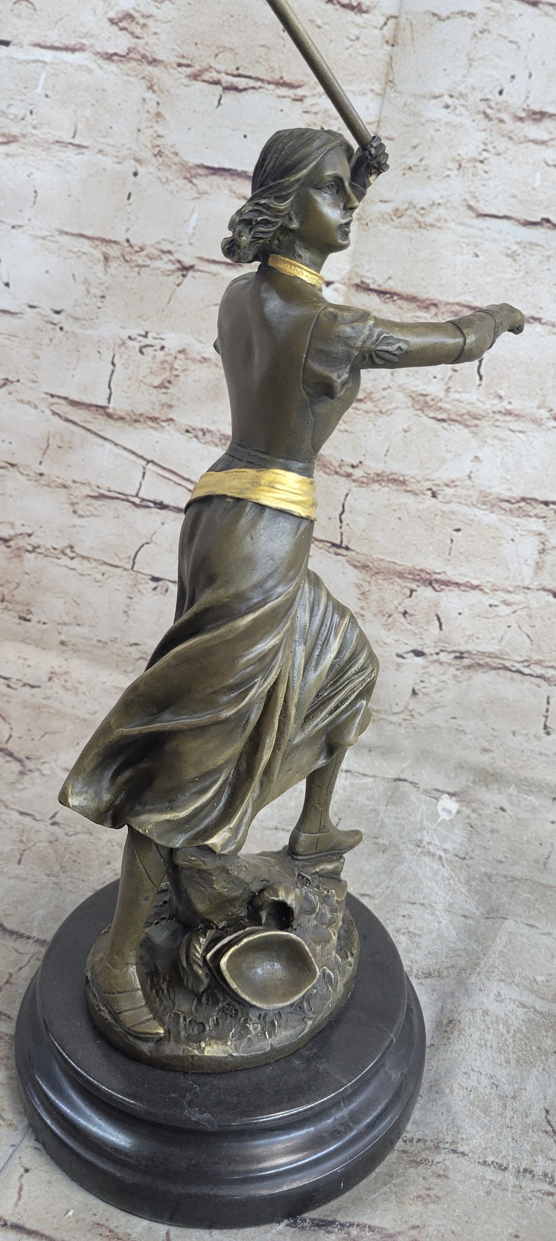 Art Deco by Gaudez Joan of Arc Hot Cast Bronze Sculpture