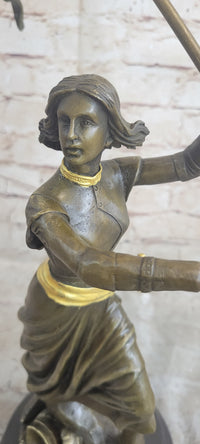 Art Deco by Gaudez Joan of Arc Hot Cast Bronze Sculpture