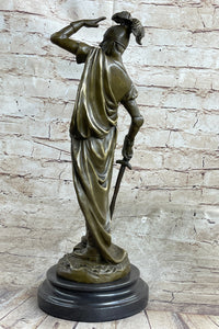 Italian Renaissance Warrior Knight Bronze 15" x 7" Sculpture