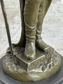 Italian Renaissance Warrior Knight Bronze 15" x 7" Sculpture