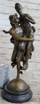 Hermes Flying Mercury and Pandora Bronze Sculpture by Brousse