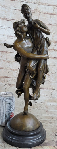 Hermes Flying Mercury and Pandora Bronze Sculpture by Brousse