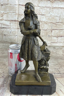 Art Deco Joan of Arc Bronze Sculpture Hot Cast Marble Base