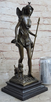 14'' Hot Cast Bronze Diana the Huntress Sculpture