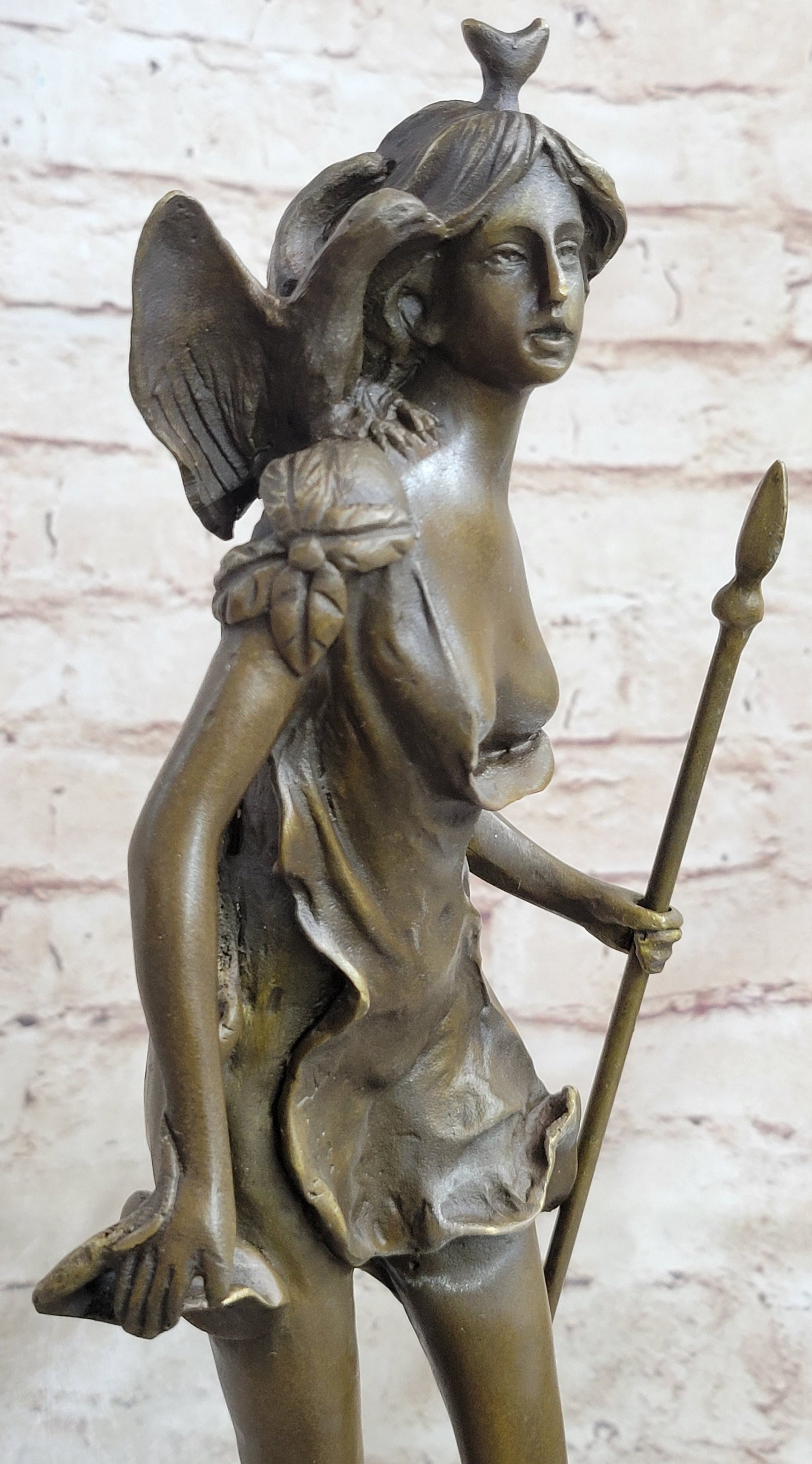 14'' Hot Cast Bronze Diana the Huntress Sculpture