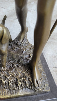 14'' Hot Cast Bronze Diana the Huntress Sculpture