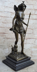 14'' Hot Cast Bronze Diana the Huntress Sculpture