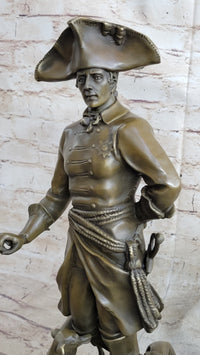 Frederick the Great Warrior King with Two Dogs Bronze Sculpture