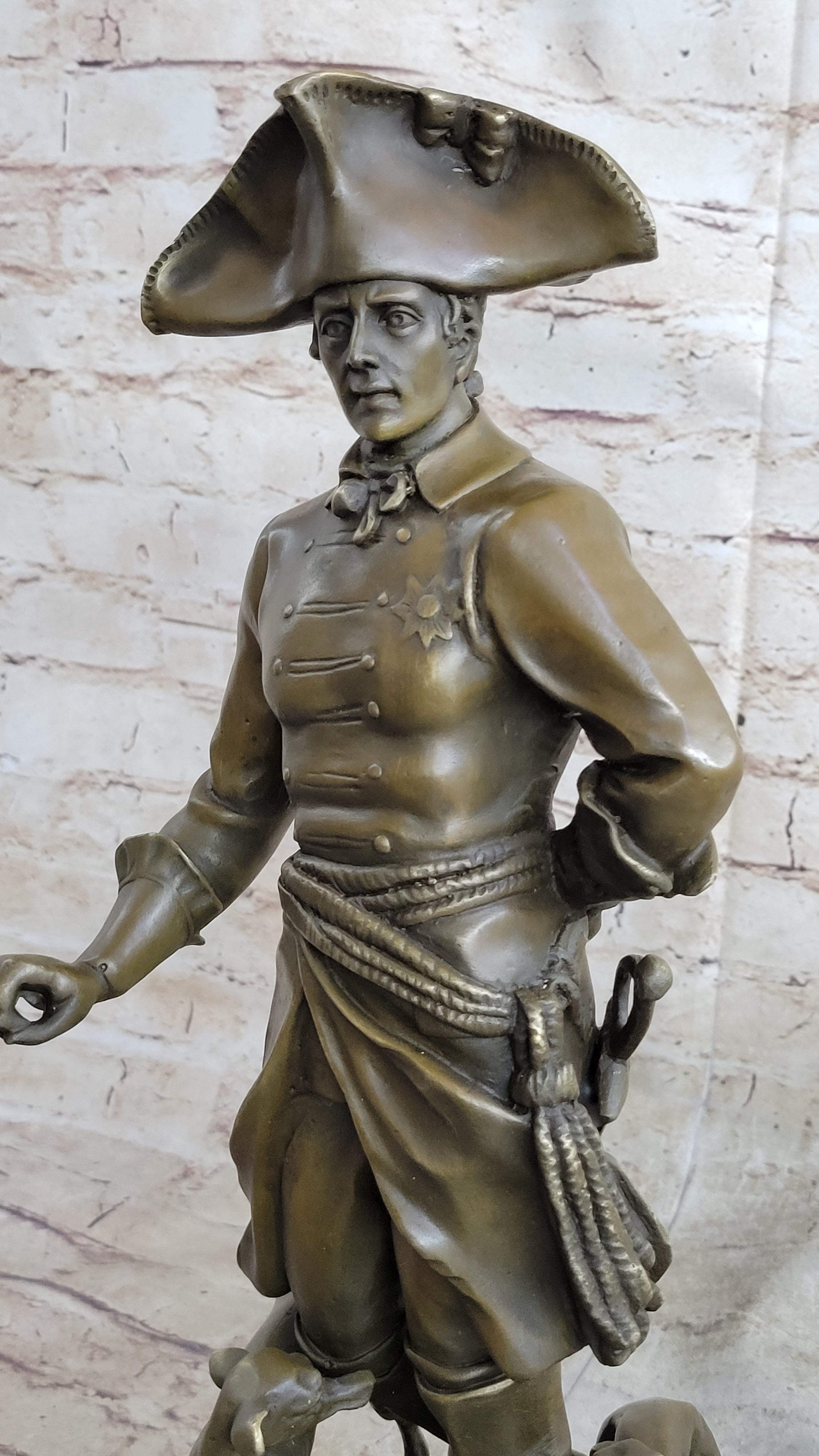 Frederick the Great Warrior King with Two Dogs Bronze Sculpture