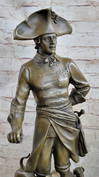 Frederick the Great Warrior King with Two Dogs Bronze Sculpture