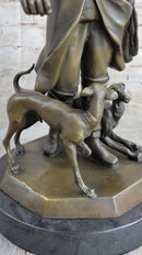 Frederick the Great Warrior King with Two Dogs Bronze Sculpture