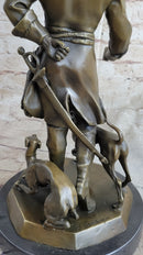 Frederick the Great Warrior King with Two Dogs Bronze Sculpture