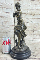 Dreaming by Auguste Moreau Art Deco Bronze Woman
