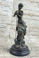 Dreaming by Auguste Moreau Art Deco Bronze Woman