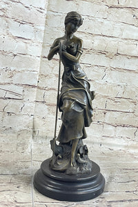 Dreaming by Auguste Moreau Art Deco Bronze Woman