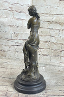 Dreaming by Auguste Moreau Art Deco Bronze Woman