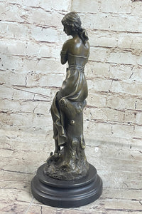 Dreaming by Auguste Moreau Art Deco Bronze Woman