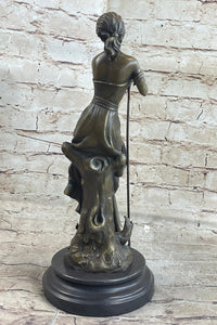 Dreaming by Auguste Moreau Art Deco Bronze Woman