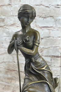 Dreaming by Auguste Moreau Art Deco Bronze Woman
