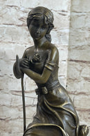 Dreaming by Auguste Moreau Art Deco Bronze Woman