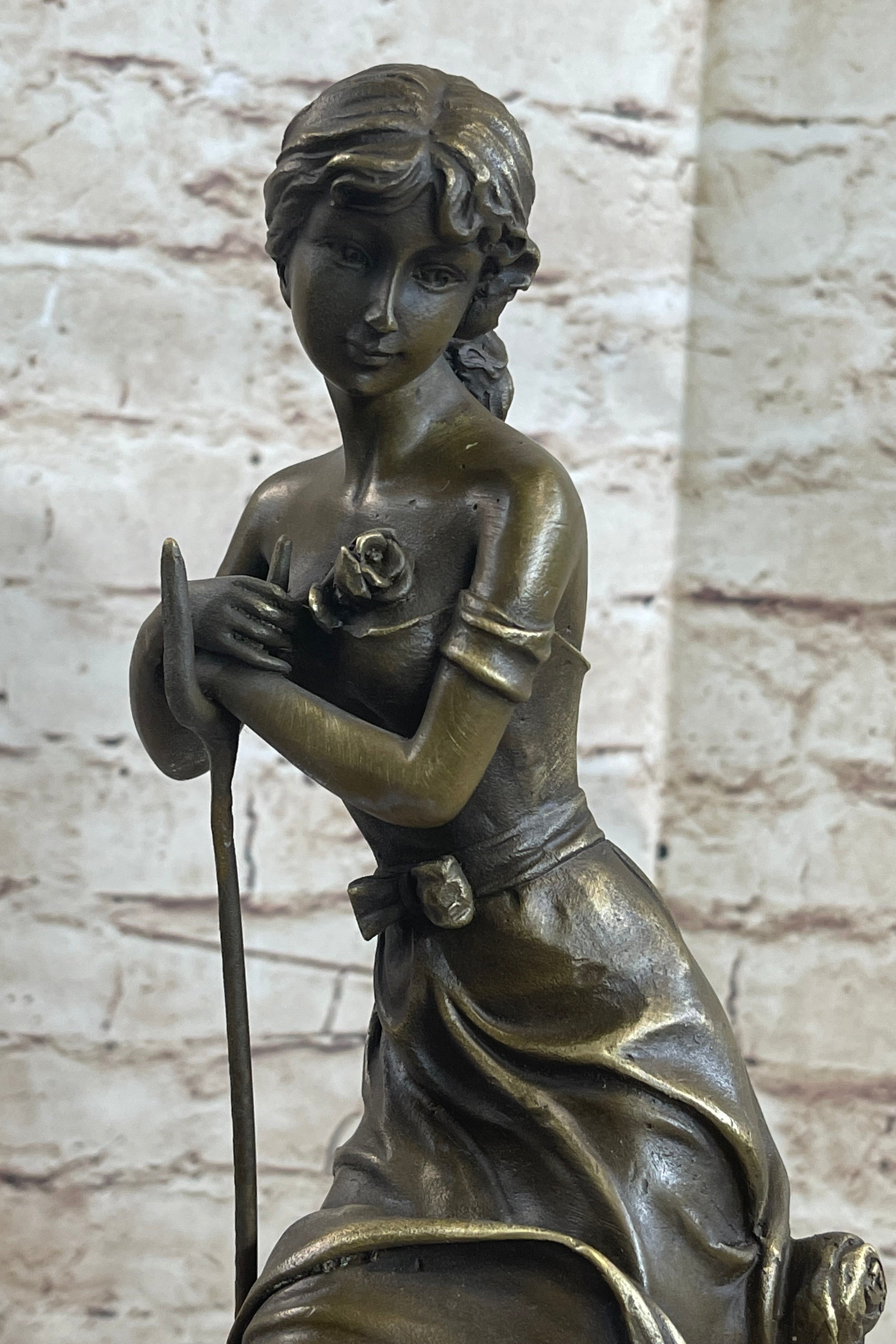 Dreaming by Auguste Moreau Art Deco Bronze Woman