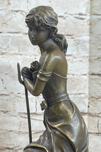 Dreaming by Auguste Moreau Art Deco Bronze Woman