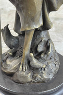 Dreaming by Auguste Moreau Art Deco Bronze Woman