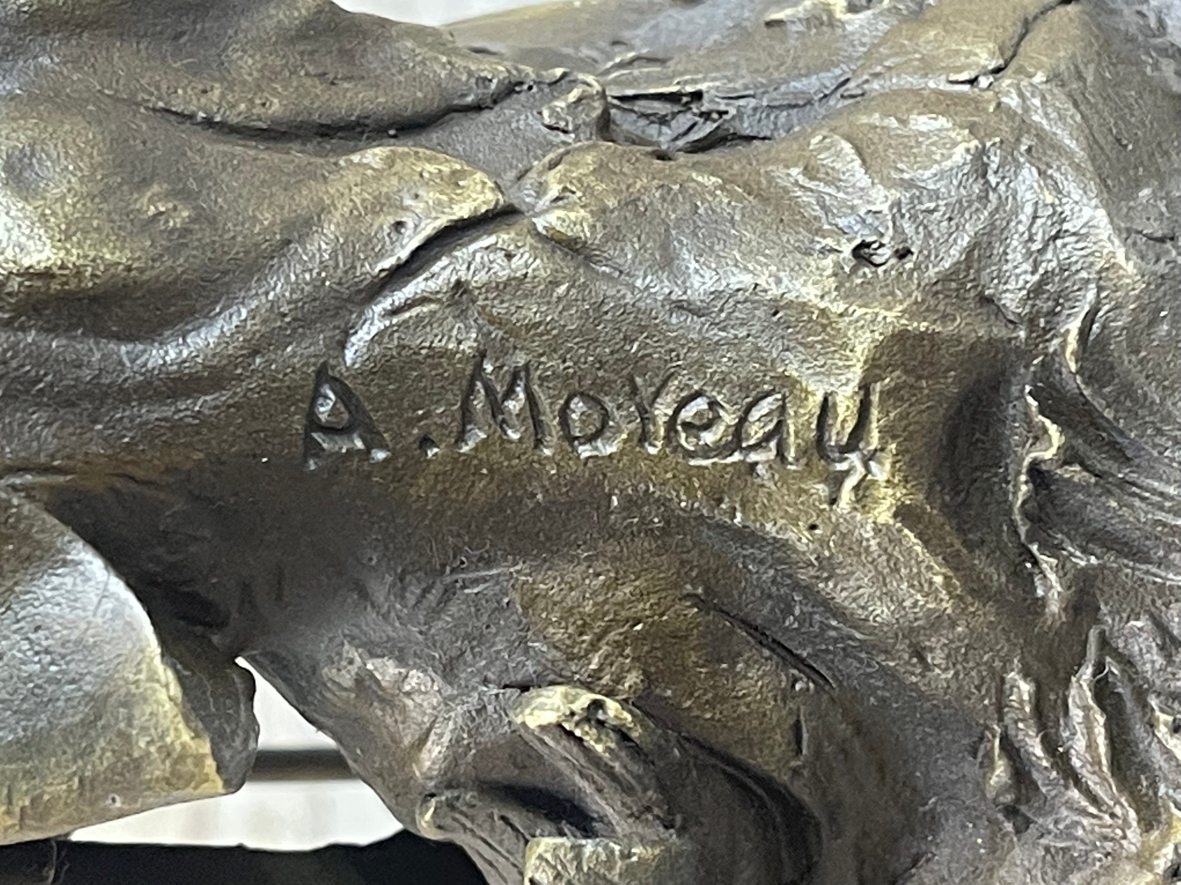 Dreaming by Auguste Moreau Art Deco Bronze Woman
