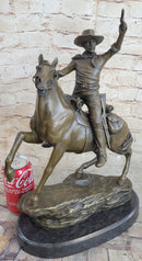 Carl Kauba Cowboy Shooting Gun Bronze Sculpture