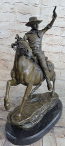 Carl Kauba Cowboy Shooting Gun Bronze Sculpture