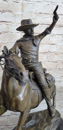 Carl Kauba Cowboy Shooting Gun Bronze Sculpture