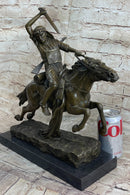 Arabian Arab Warrior on Horseback Bronze Sculpture