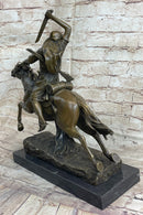 Arabian Arab Warrior on Horseback Bronze Sculpture